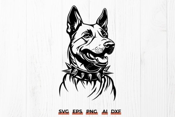 Belgian Malinois SVG with Spiked Collar Review