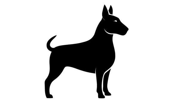 Black Silhouette Dog Standing Vector Review