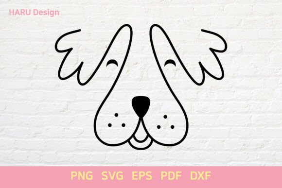 Cute Dog Face Outline Line Art Review
