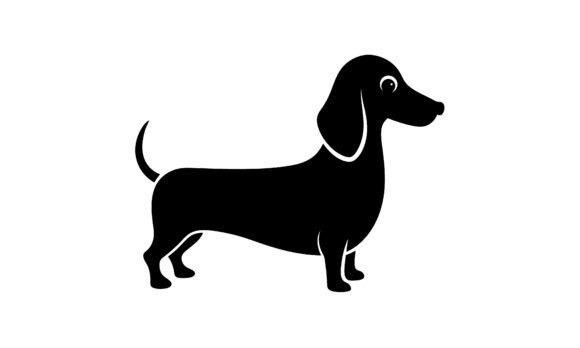 Dachshund Silhouette Black Dog Cartoon