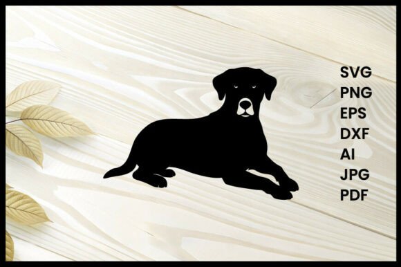 Dog Resting Silhouette Vector Review