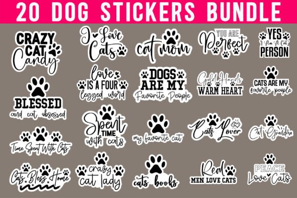 Dog Stickers Bundle Review for Embroidery Projects