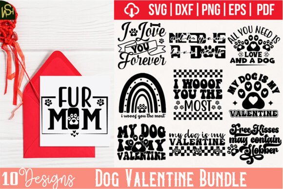 Dog Valentine Bundle Review for Embroidery Projects