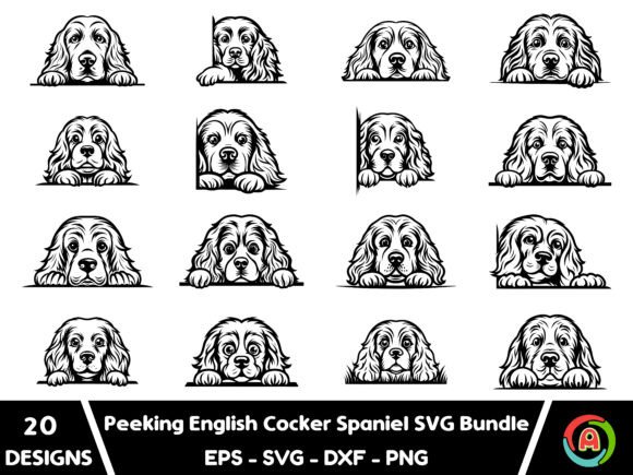 English Cocker Spaniel Peeking Dog Embroidery Review