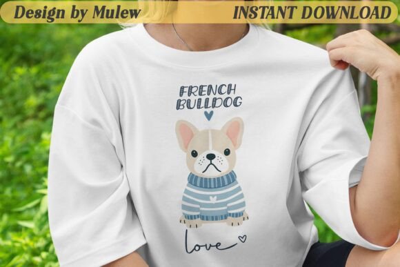 Minimalist French Bulldog Dog PNG Review