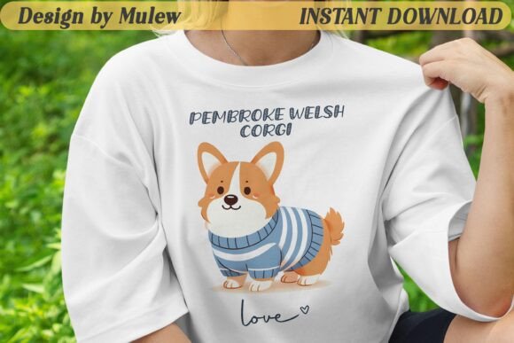 Minimalist Pembroke Welsh Corgi Dog PNG Review