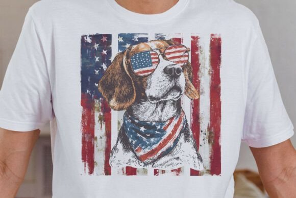 Patriotic Beagle Dog PNG Review