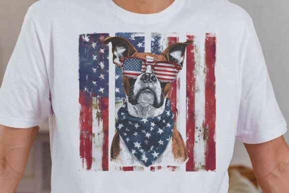 Patriotic Boxer Dog PNG Review