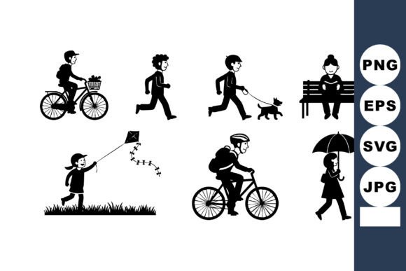 People Walking Cycling Playing Dog Embroidery Review