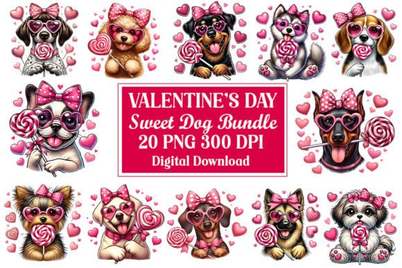 Valentine Sweet Dog with Lollipop PNG Review