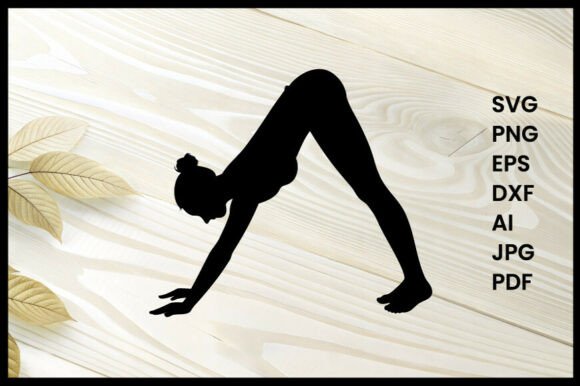 Woman in Downward Dog Pose Silhouette Review